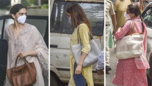 Bollywood actresses at NCB office in Mumbai