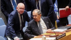 Russian Foreign Minister Lavrov chairs U.N. Security Council meeting, in New York