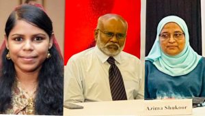 ކުރީގެ ބަންޑާރަ ނައިބުން ކަމަށްވާ (ކ-ވ) ޢާޢިޝަތު ޢާޒިމާ ޝަކޫރާއި ޑރ. މުޙައްމަދު މުނައްވަރާއި ފާޠިމަތު ދިޔާނާ ސަޢީދު