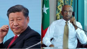 ރައީސުލްޖުމްހޫރިއްޔާ އިބްރާހީމް މުޙައްމަދު ޞާލިޙާއި ޗައިނާގެ ރައީސް ޝީ ޖިންޕިންގ (ވ)