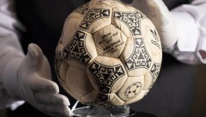 Maradona - Argentina - Hand of God goal football - FIFA - Adidas Azteca