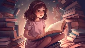 girl reading book