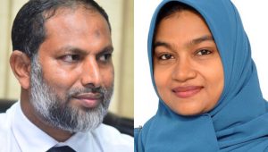 ހޯމް މިނިސްޓަރ ޝެއިޚު އިމްރާން އަބްދުﷲ އާއި ޖެންޑަރ މިނިސްޓަރުގެ ނައިބު ފާތުމަތު ޔުމްނާ