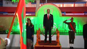 ފޭދޫ ސްކޫލަށް 50 އަހަރުފުރޭ މުނާޞަބާ ފާހަގަކުރުމުގެ ގޮތުން ބޭއްވި ޖަލްސާގައި ރައީސުލްޖުމްހޫރިއްޔާ ބައިވެރިވެވަޑައިގަންނަވަނީ -ފޮޓޯ: ރައީސް އޮފީސް