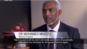 ސިންގަޕޫރުގެ ޗެނަލް ނިއުސް އޭޝިއާ އަށް ރައީސުލްޖުމްހޫރިއްޔާ ޑރ. މުހައްމަދު މުއިއްޒު އިންޓަވިއު ދެއްވަނީ