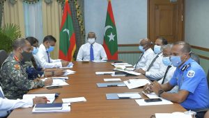 ނެޝަނަލް ސެކިއުރިޓީ ކައުންސިލާ ރައީސުލްޖުމްހޫރިއްޔާ ބައްދަލުކުރައްވަނީ -ފޮޓޯ: ރައީސް އޮފީސް
