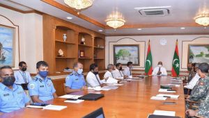ނެޝަނަލް ސެކިއުރިޓީ ކައުންސިލްގެ މެންބަރުންނާ ރައީސުލްޖުމްހޫރިއްޔާ އިބްރާހީމް މުޙައްމަދު ޞާލިޙް ބައްދަލުކުރައްވަނީ