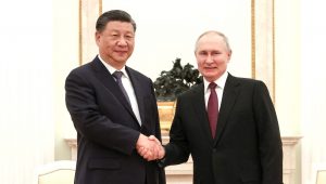 Russian President Vladimir Putin and Chinese President Xi Jinping attend a meeting at the Kremlin in Moscow, Russia, March 20, 2023. Russian Presidential Press Service/Handout via REUTERS
