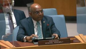 އދގެ ޖެނެރަލް އެސެމްބްލީގެ ރައީސް އަބްދުﷲ ޝާހިދު