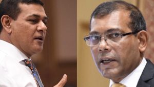 ރައްޔިތުންގެ މަޖިލީސްގެ ރައީސް މުހައްމަދު ނަޝީދު އަދި އެމް.ޑީ.އޭގެ ލީޑަރު އަހުމަދު ސިޔާމް (ވ)