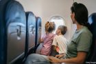 window seat - plane - children - passengers